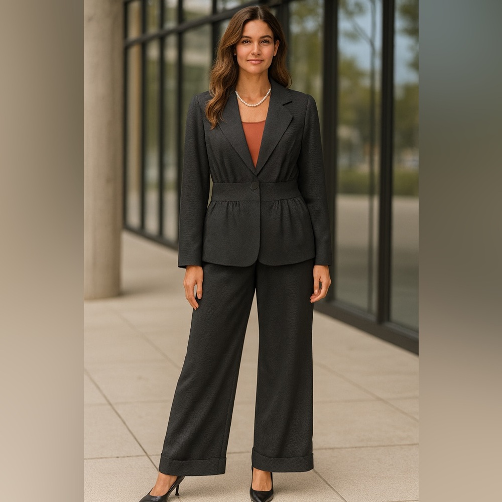 Monroe & Main Charcoal Pantsuit